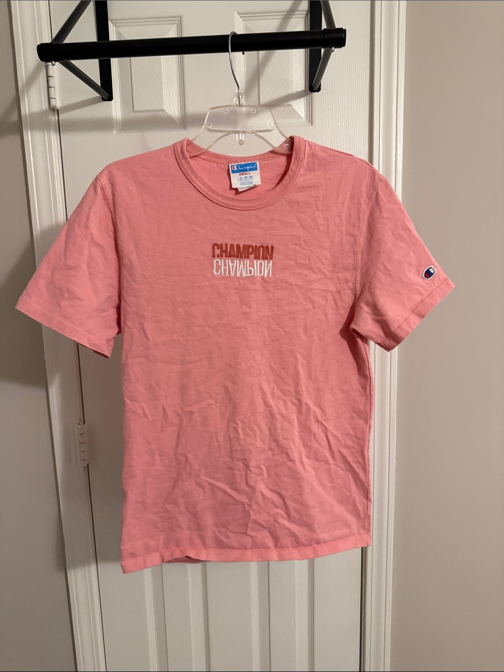 Champion Pink Crewneck Logo T-Shirt